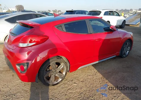 2014 Hyundai Veloster Turbo W/Black z USA, uszkodzony, nr VIN KMHTC6AE8EU200475